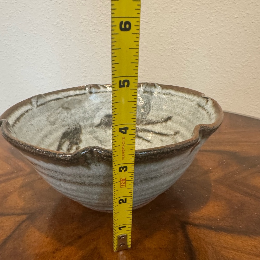Joan Glasgow Elegant Studio Art Stoneware Bowl 7” - Picture 11 of 11